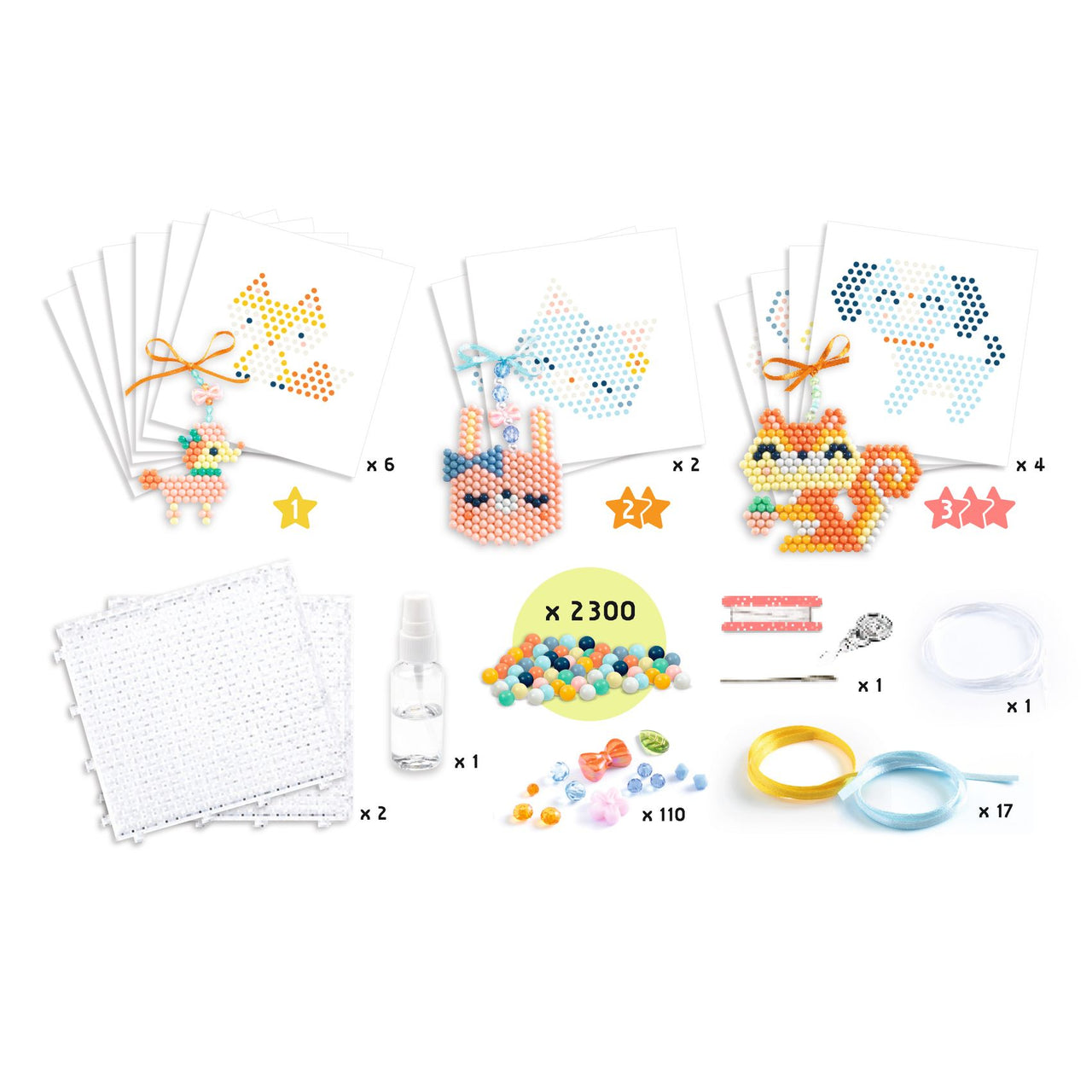 Djeco Vattenpärlor Furry Friends (2300 pärlor)