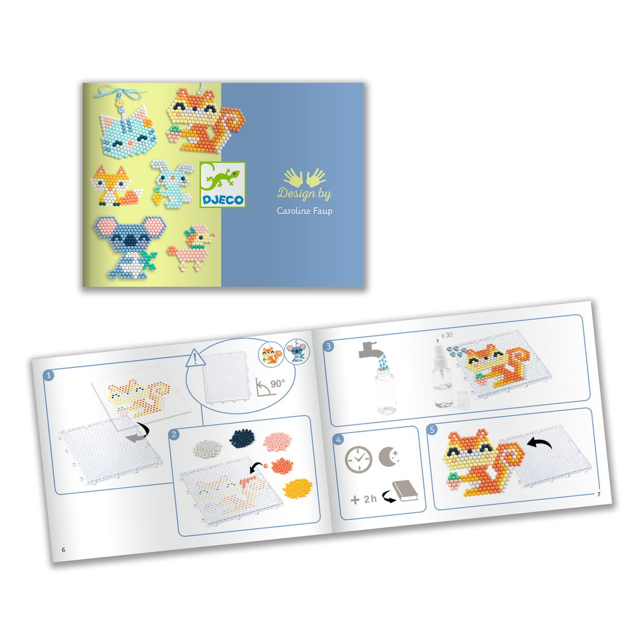 Djeco Vattenpärlor Furry Friends (2300 pärlor)