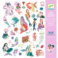 Thumbnail for Djeco Klistermärken Sparkly Mermaids (160 st)