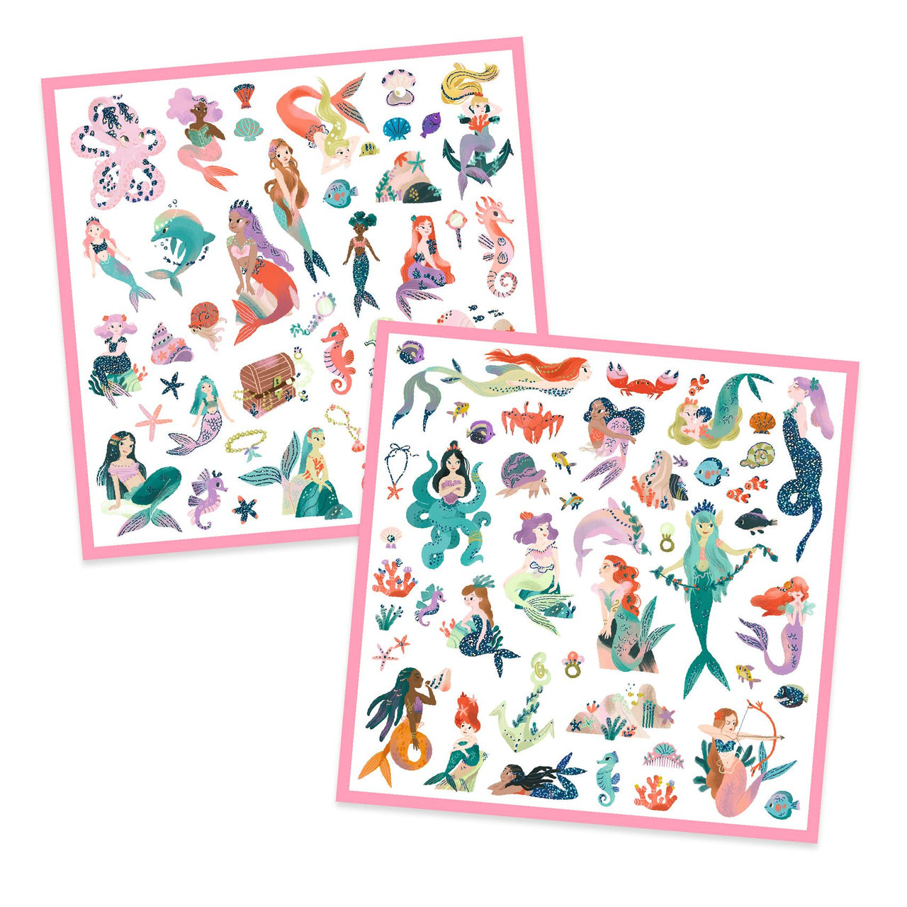 Djeco Klistermärken Sparkly Mermaids (160 st)