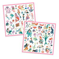 Thumbnail for Djeco Klistermärken Sparkly Mermaids (160 st)