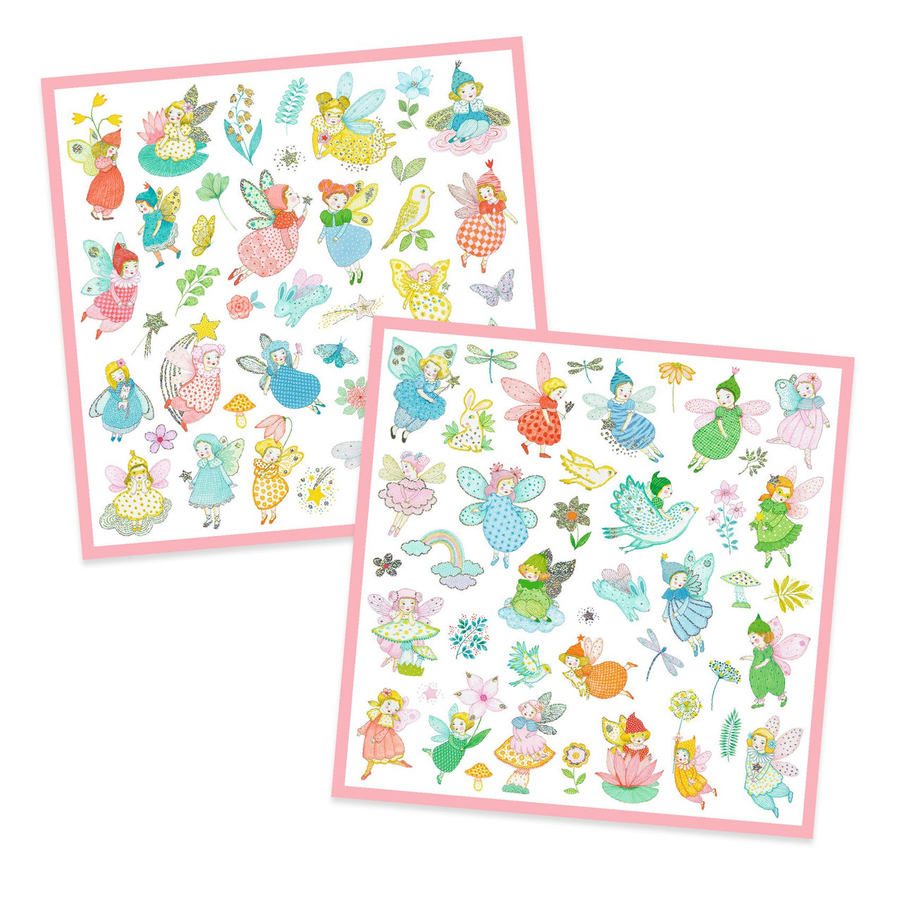 Djeco Klistermärken Sparkly Fairies (160st)