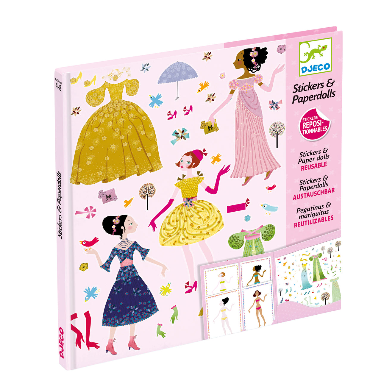 Djeco Klistermärken Dresses Through the Seasons