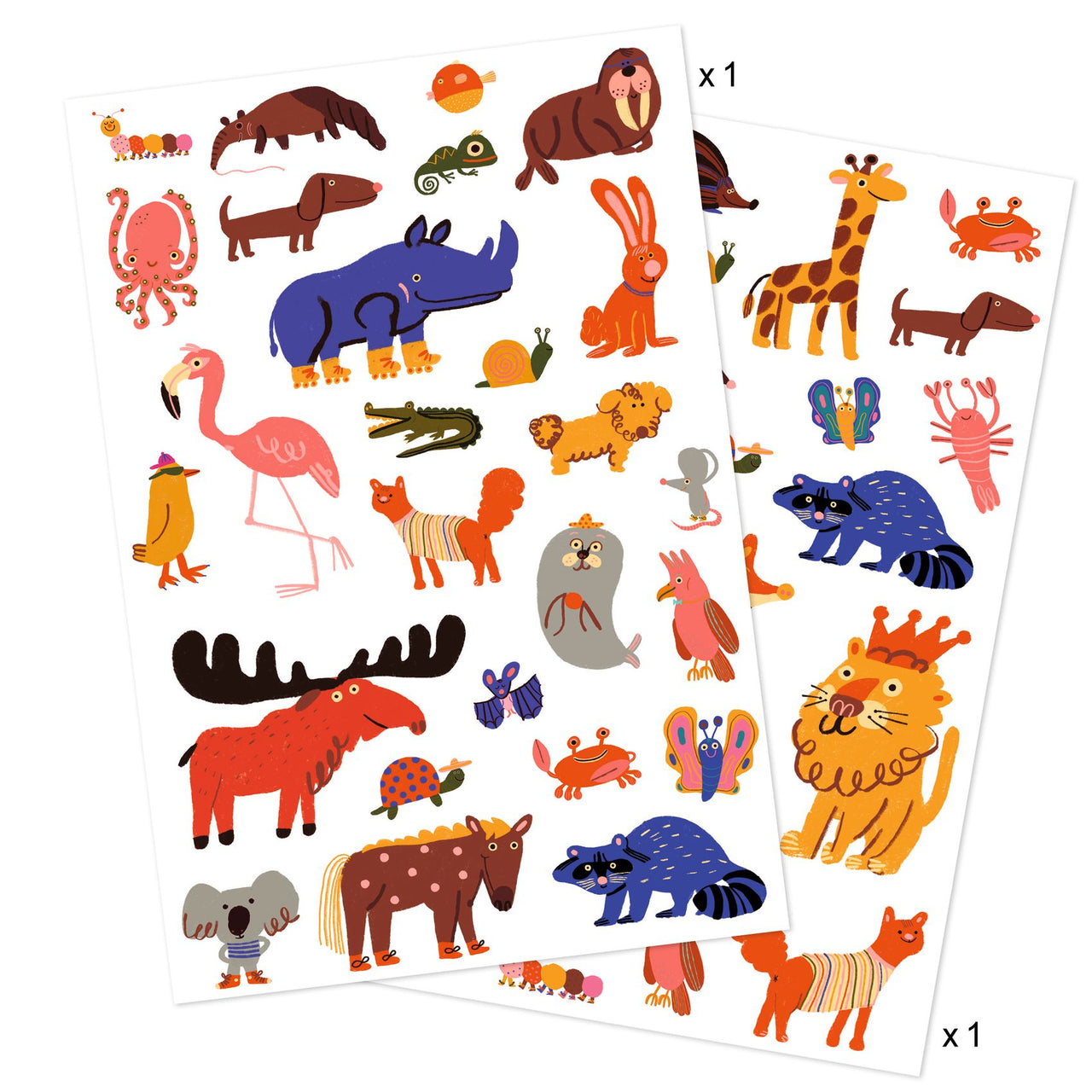 Djeco Tatueringar Funny Animals