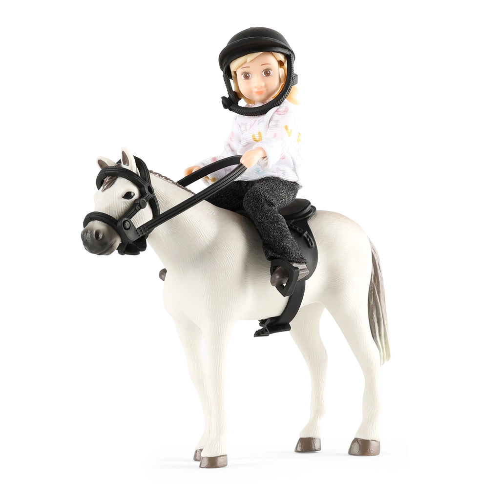 Lundby dukkehusdukke med hest
