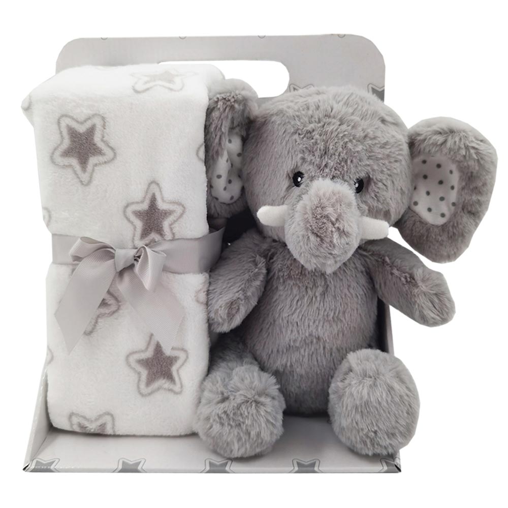 Carlo Baby Presentset Fleecefilt & gosedjur Elefant
