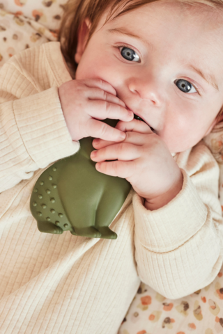 Oh, Poppy! Silikonbitring Elio Grön