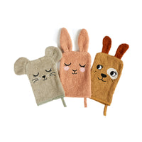 Thumbnail for Tvättvantar Kanin, Mus & Hund, 3-pack