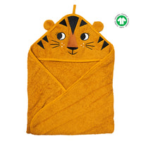 Thumbnail for Handduk med huva - Tiger Ockra (72x72cm)