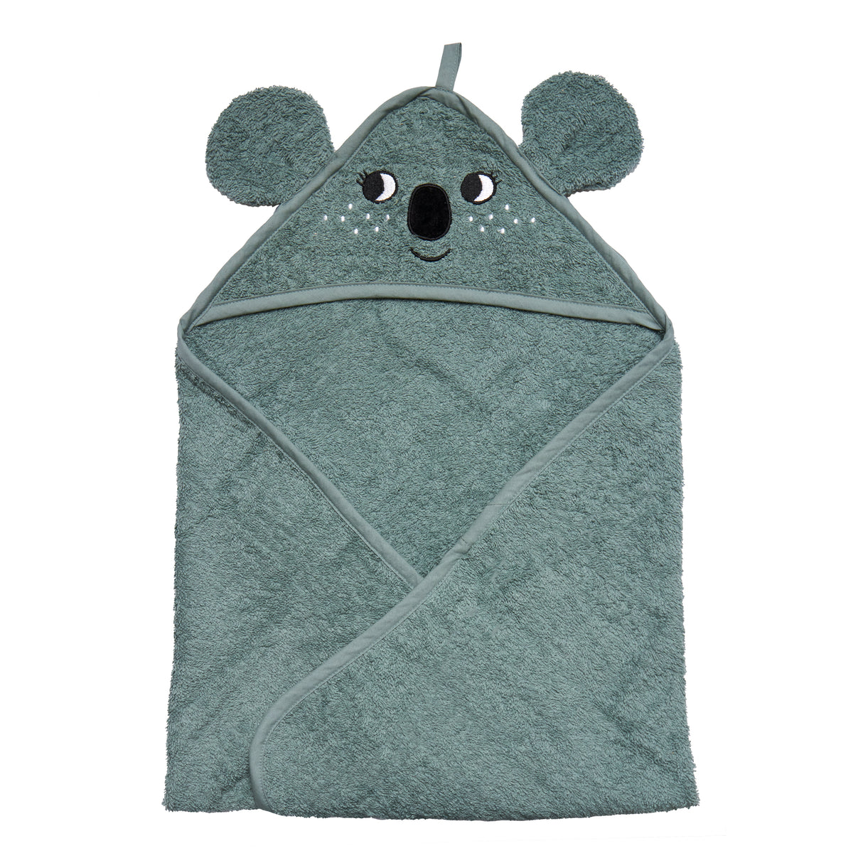 Roommate Handduk med huva Koala Turkos (72x72cm)