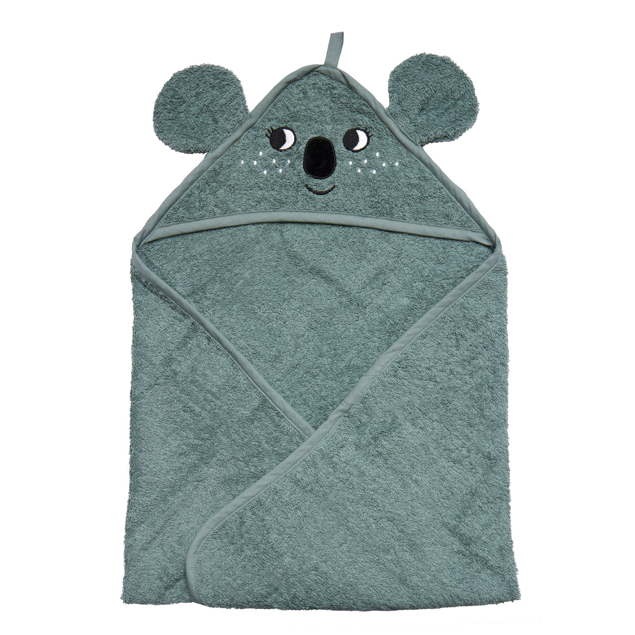 Handduk med huva - Koala Turkos (72x72cm)