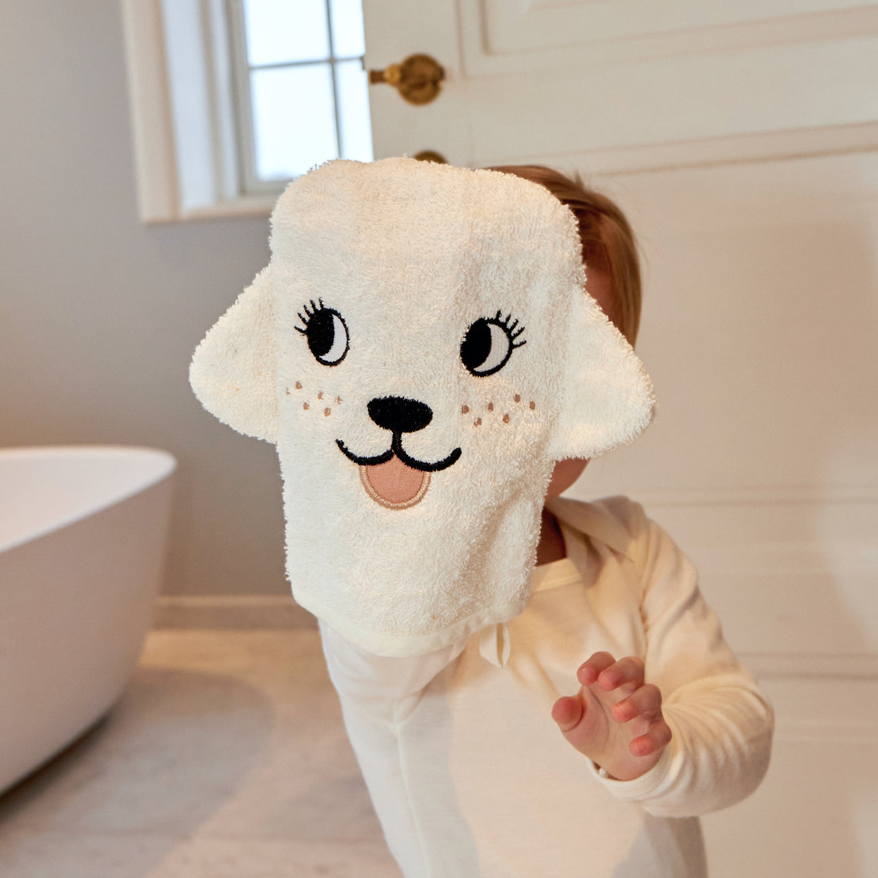 Tvättvantar Apa, Hund & Röd panda, 3-pack