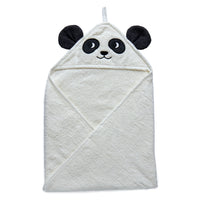 Thumbnail for Roommate Handduk med huva Panda Off White (72x72cm)