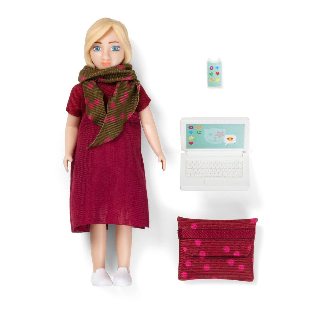 Lundby dukkehusdukke med computer