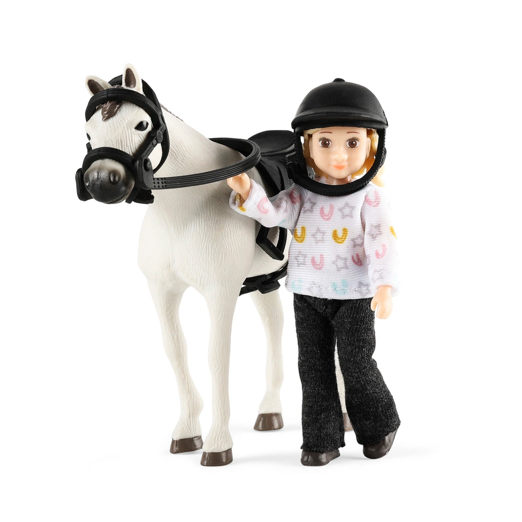 Lundby dukkehusdukke med hest