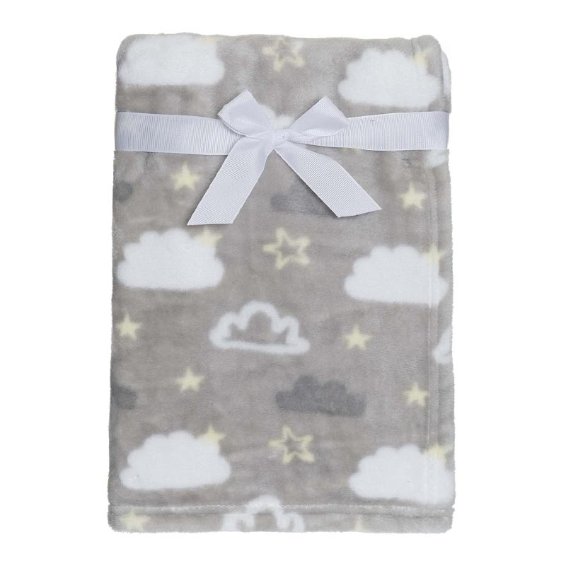 Fresh Kid Babyfilt Moln Deluxe Grå (75x100cm)