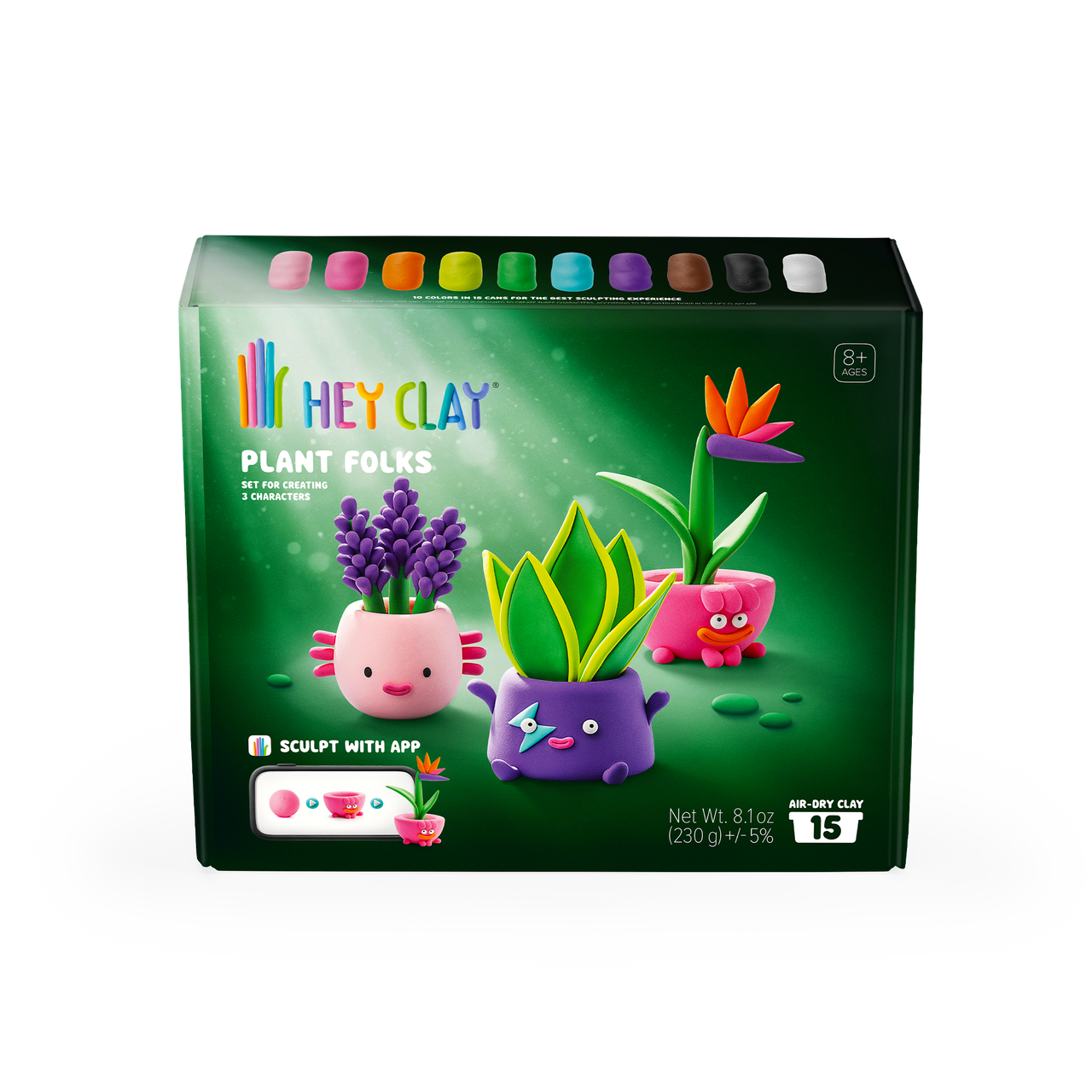 Hey Clay Modellera Plant Folks (15 burkar)