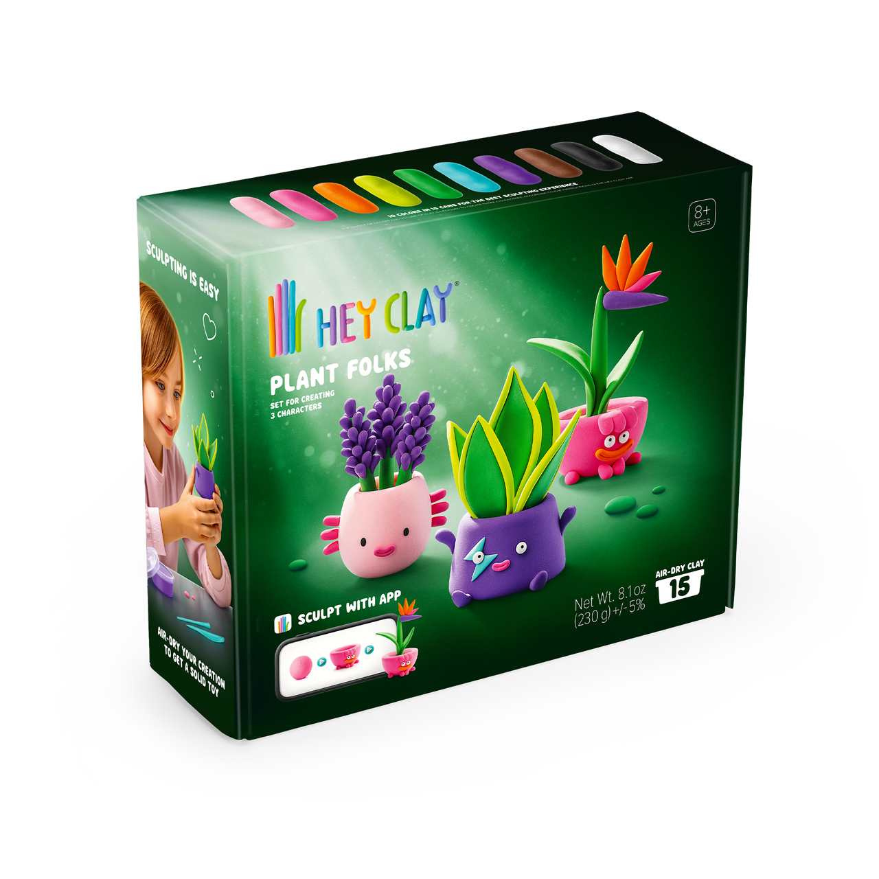 Hey Clay Modellera Plant Folks (15 burkar)