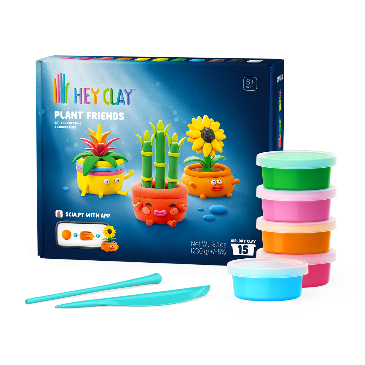 Hey Clay Modellera Plant Friends (15 burkar)