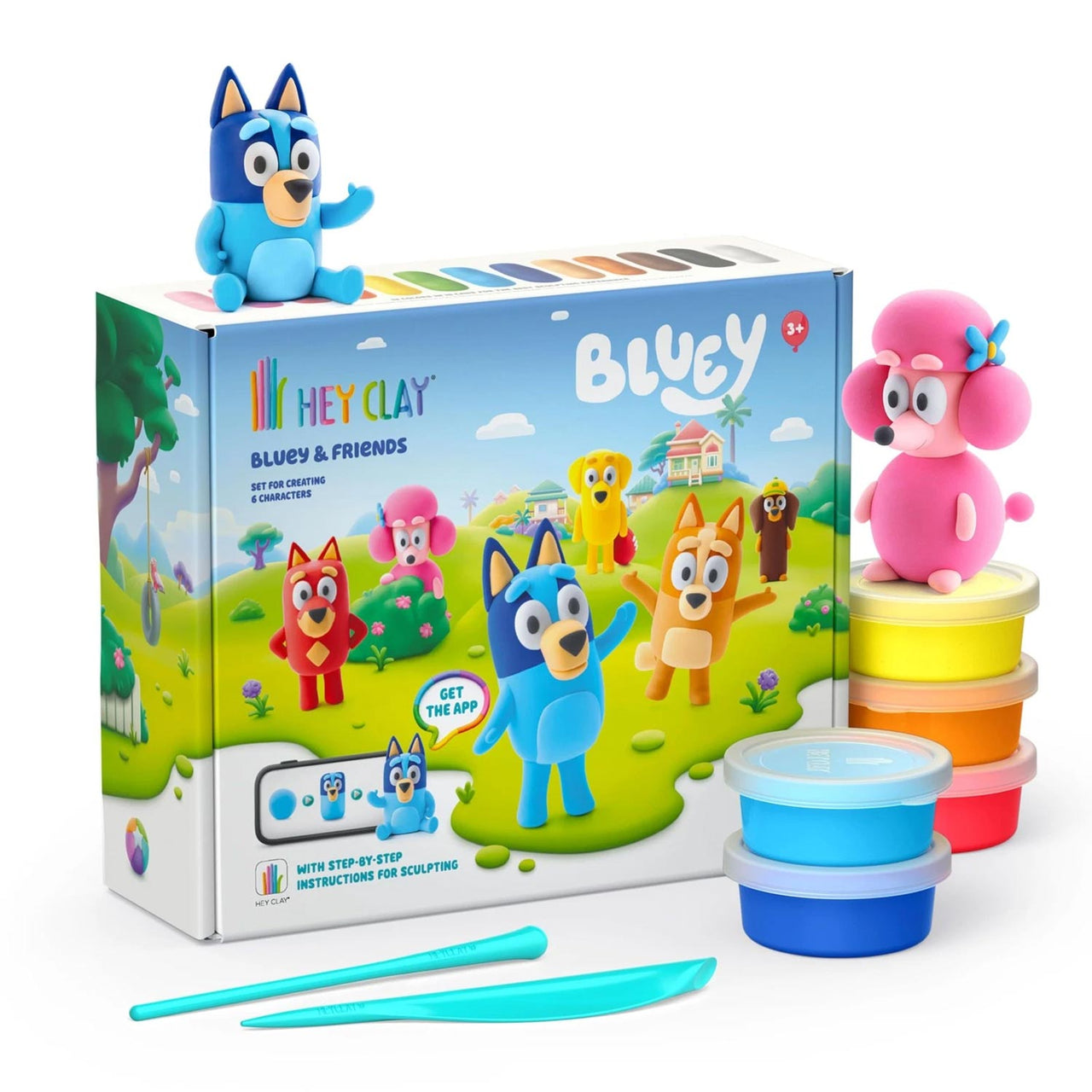 Hey Clay Lera Bluey & Friends (15 burkar)