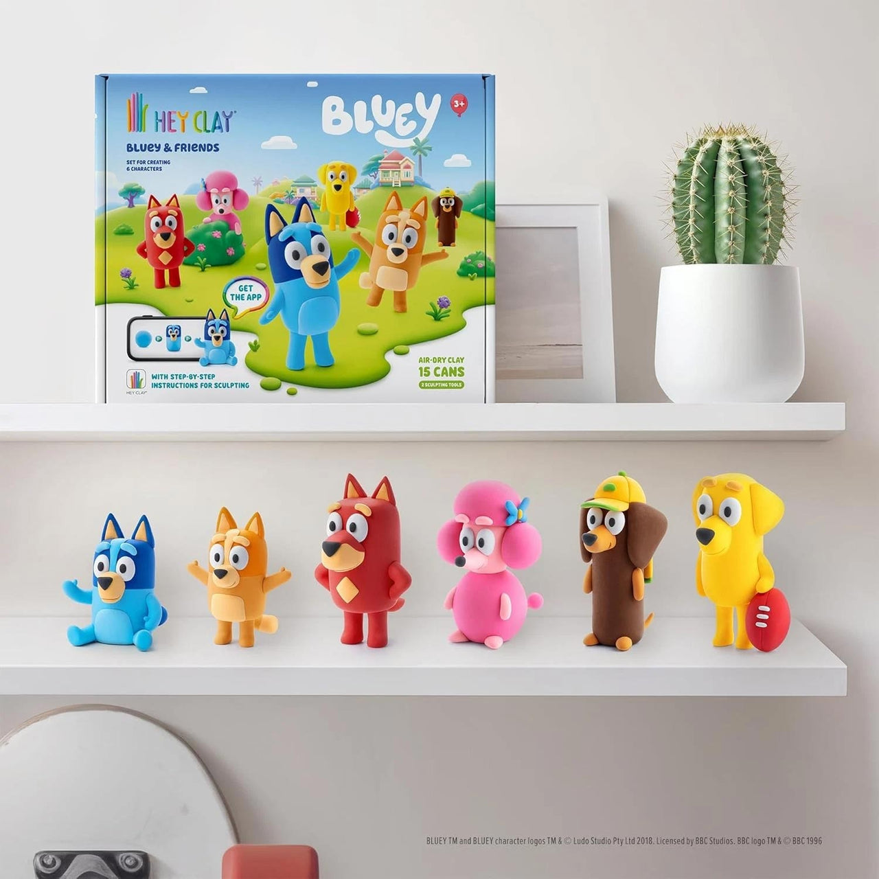 Hey Clay Lera Bluey & Friends (15 burkar)
