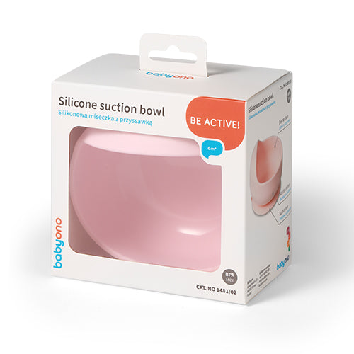 Babyono Matskål Rosa Silicon Sugpropp