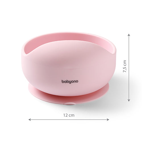 Babyono Matskål Rosa Silicon Sugpropp