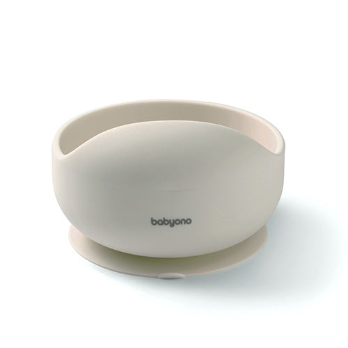 Babyono Matskål Beige Silicon Sugpropp
