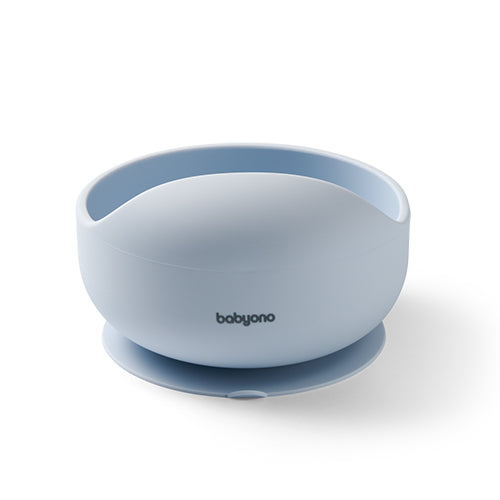 Babyono Matskål Blå Silicon Sugpropp