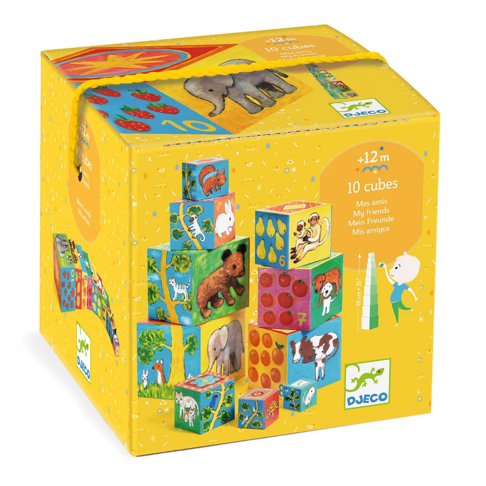 Djeco Stapelklossar My Friends Blocks (10 delar)
