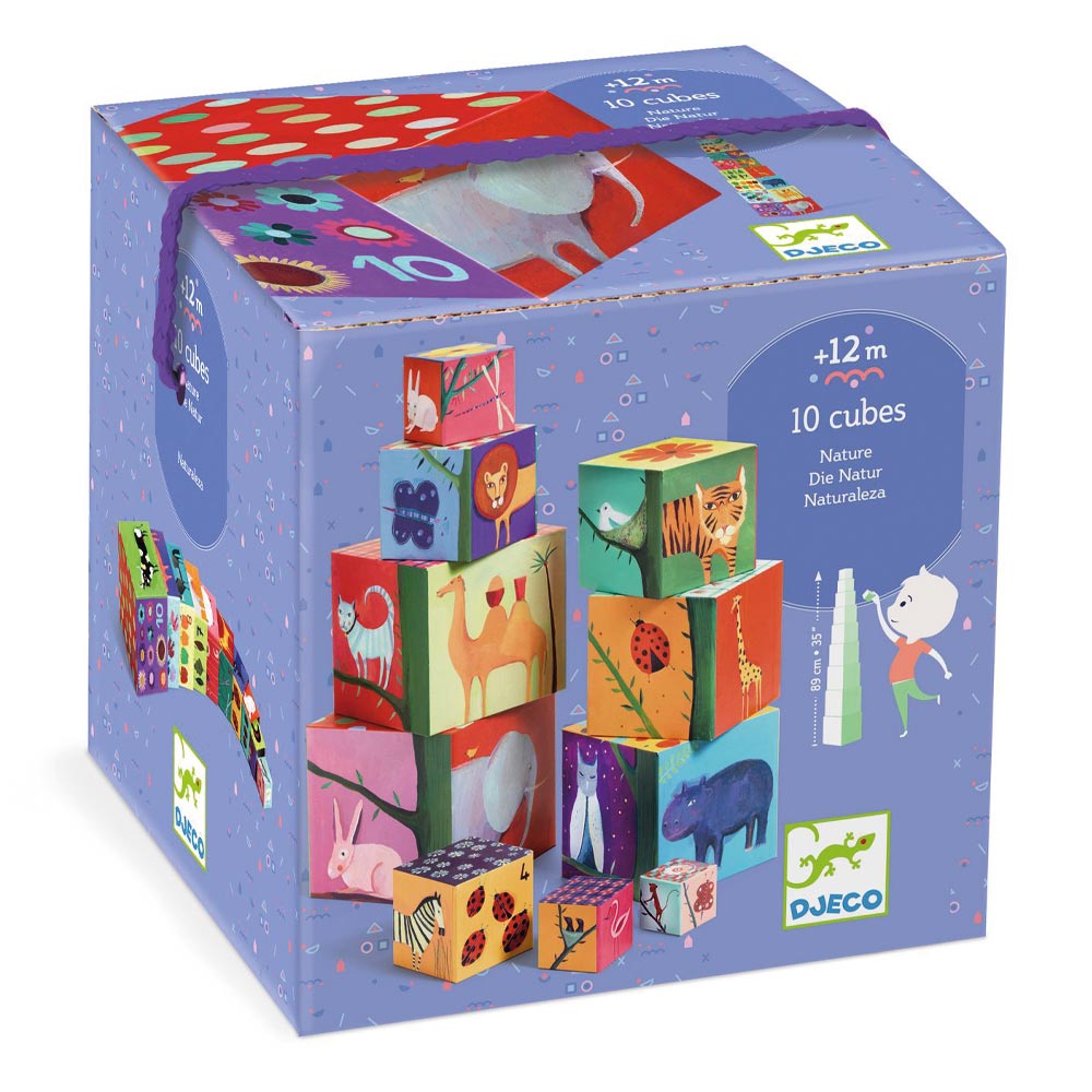 Djeco Stapelklossar Nature and Animals Blocks (10 delar)