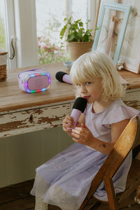 Thumbnail for Lalarma Karaoke med 2 mikrofoner & ljus Lila