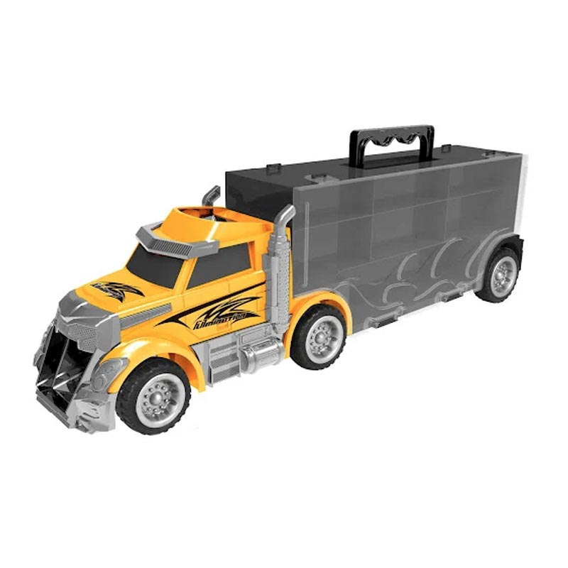 Suntoy Lastbil i metall (50cm) med 7st bilar