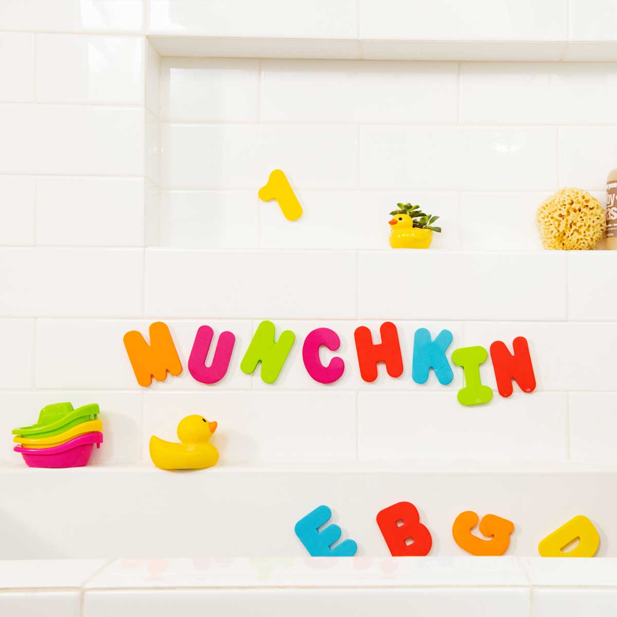 Munchkin bogstaver & tal til badet (36 dele)