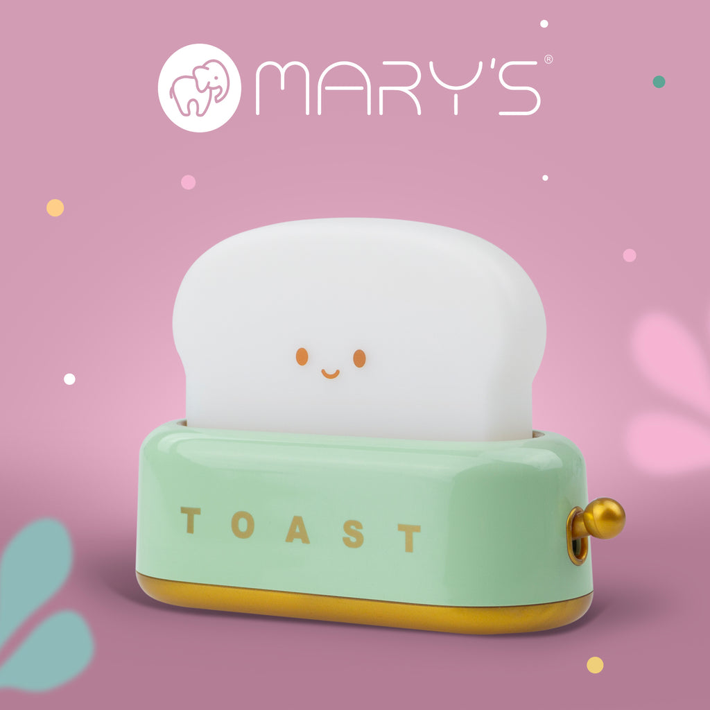 Mary's LED-natlampe Toaster Grøn (USB-opladning)