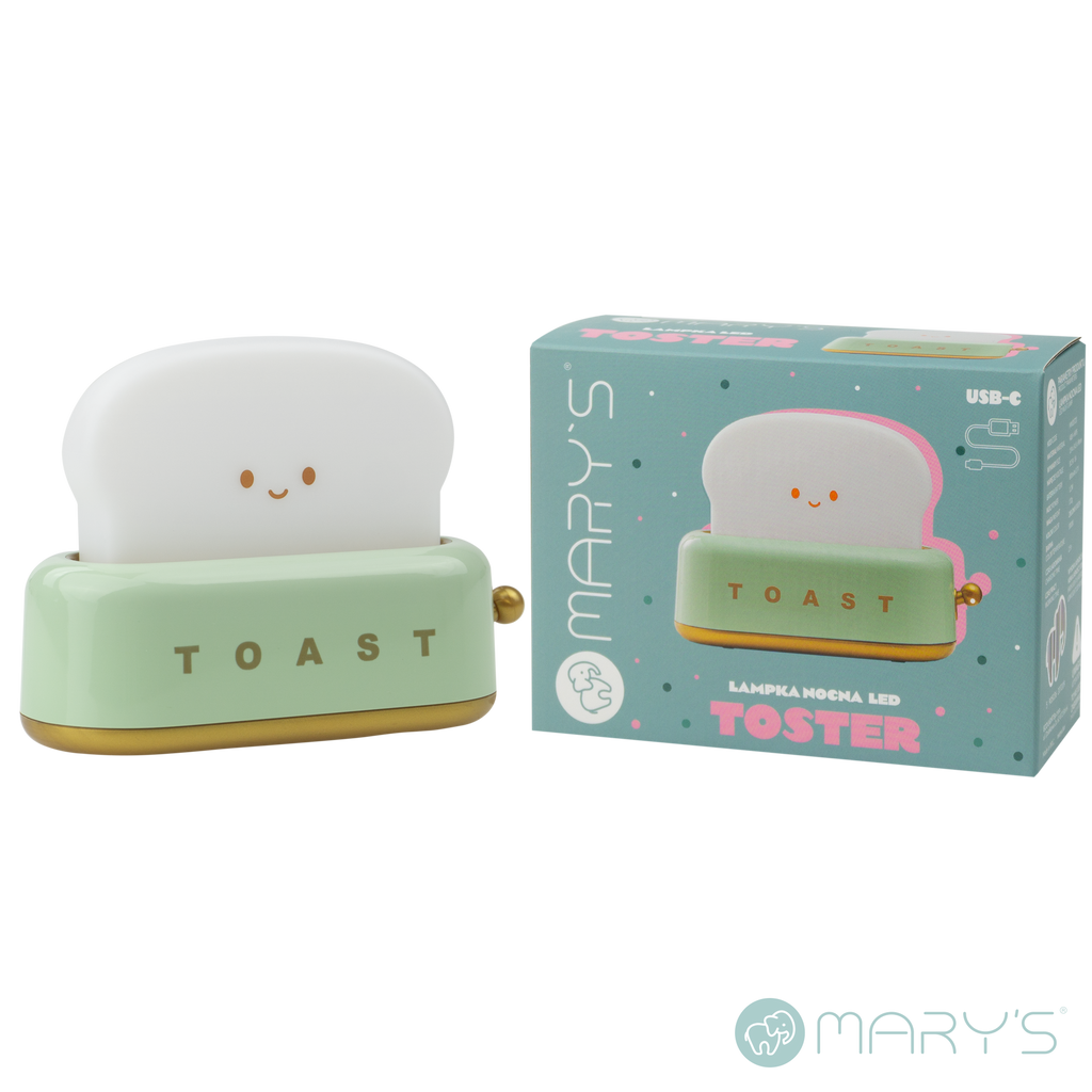 Mary's LED-natlampe Toaster Grøn (USB-opladning)