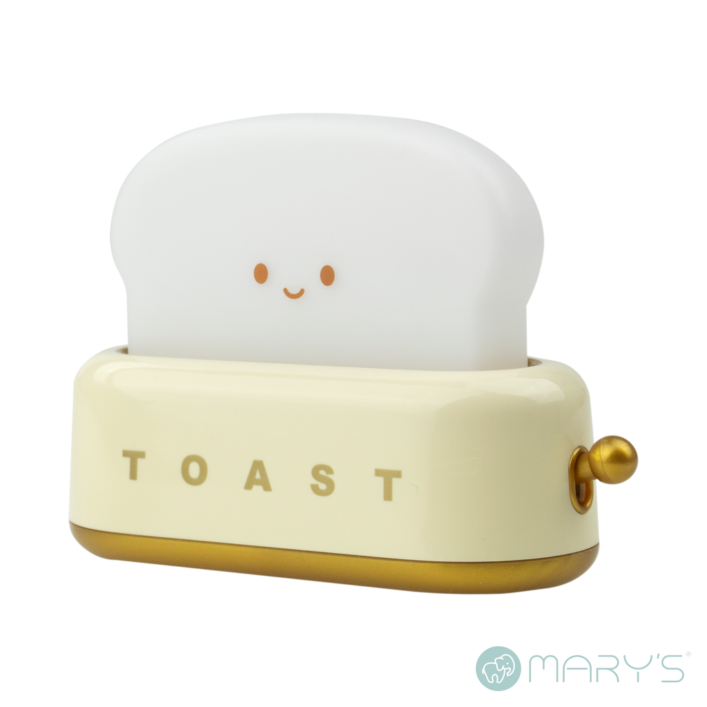 Mary's LED-Nattlampa Toaster Gul (USB-laddning)