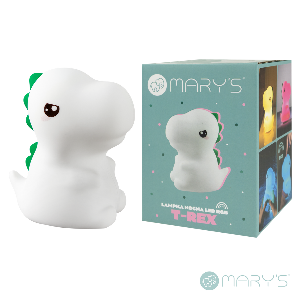 Mary's LED-Nattlampa T-Rex (USB-laddning)