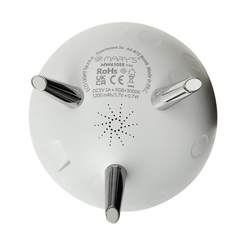 Mary's LED-Nattlampa Moon Vit (USB-laddning)