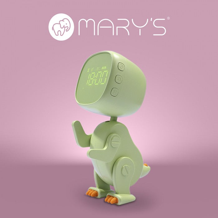Mary's Digital Väckarklocka med nattljus Robo Dino Green (USB-laddning)