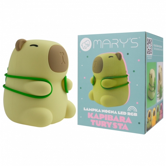 Mary's LED-Nattlampa Capybara Tourist RGB (USB-laddning)