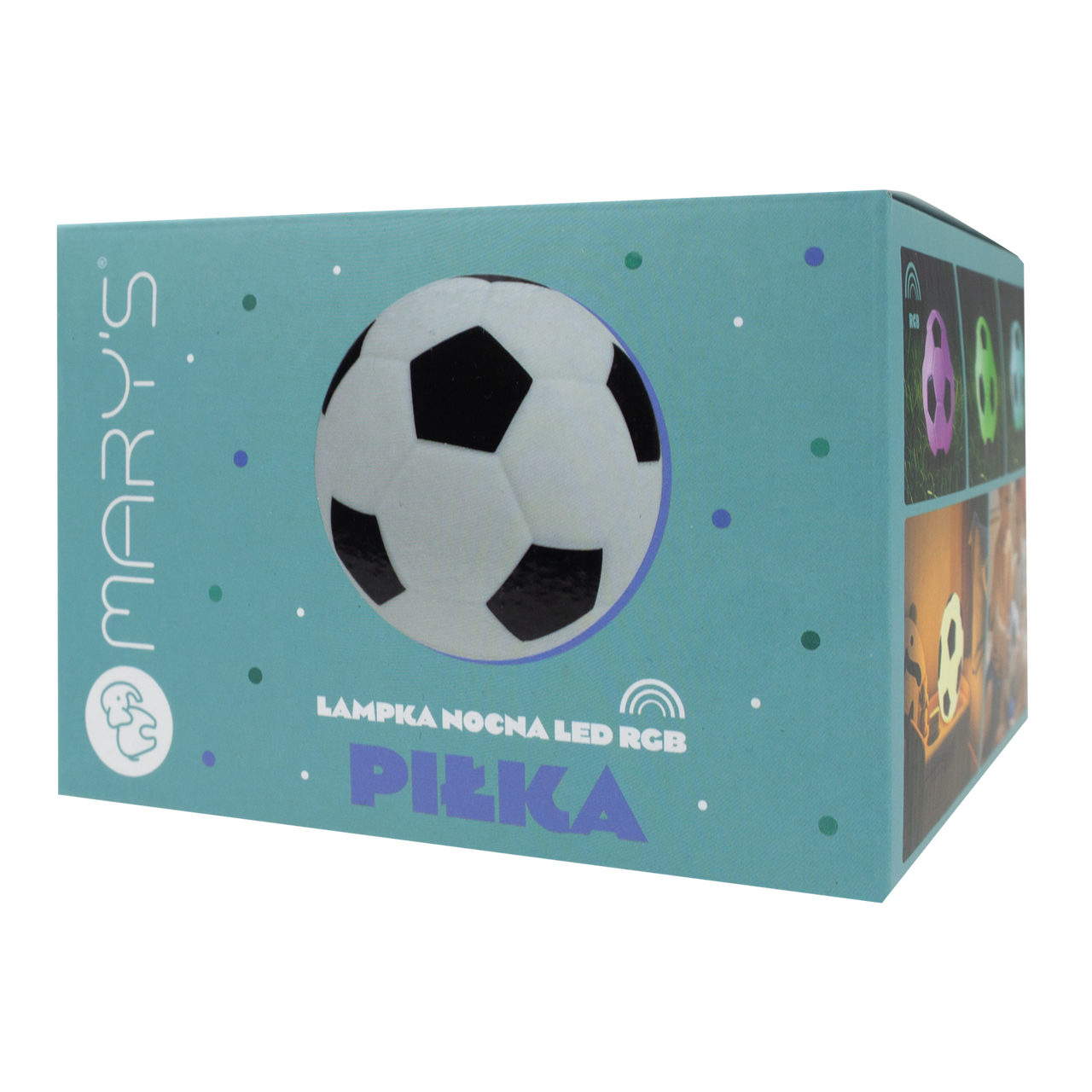 Mary's LED-Nattlampa Football (USB-laddning)