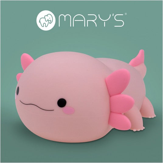 Mary's LED-Nattlampa Axolotl - Rosa (USB-laddning)