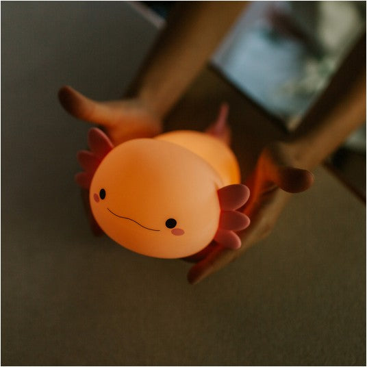 Mary's LED-Nattlampa Axolotl - Rosa (USB-laddning)