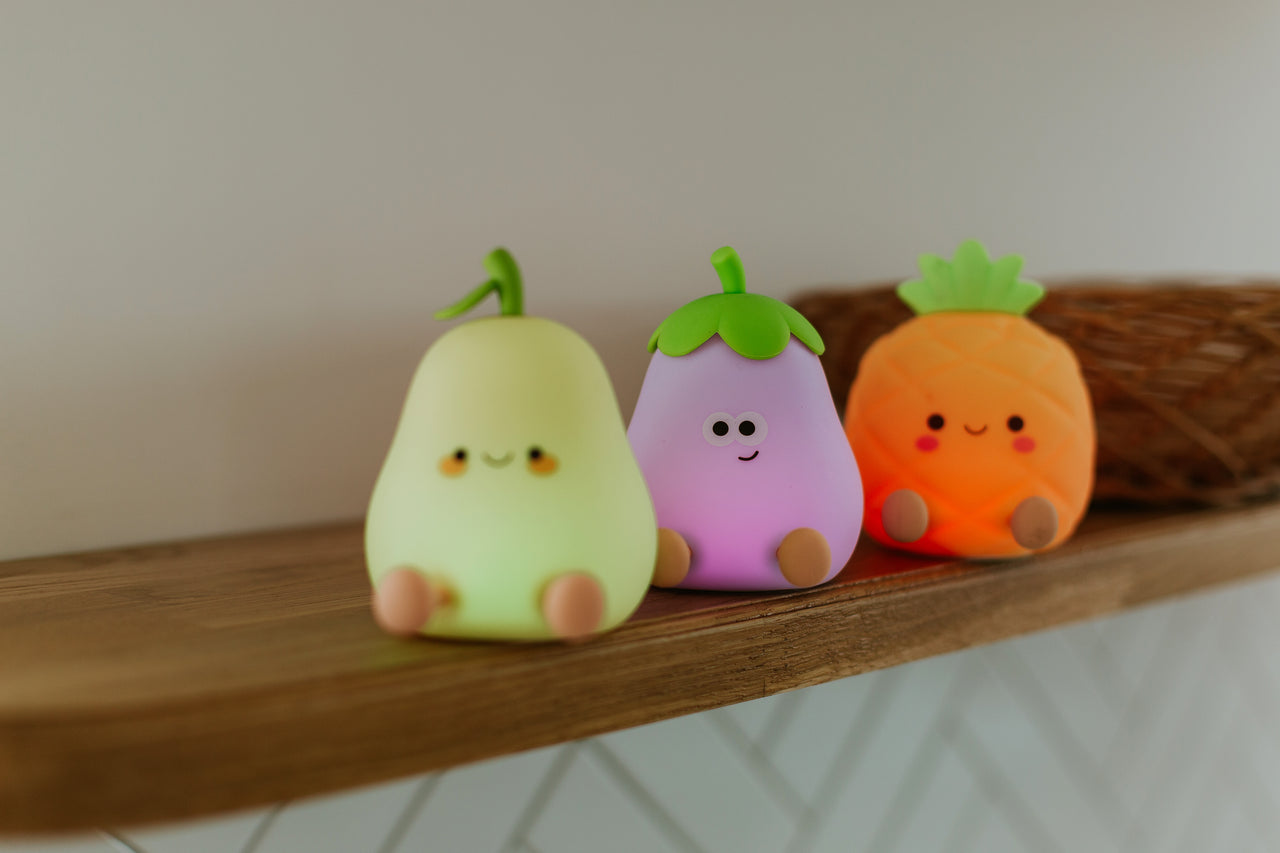 Mary's LED-Nattlampor Fruit Crew (3-pack, USB-laddning)
