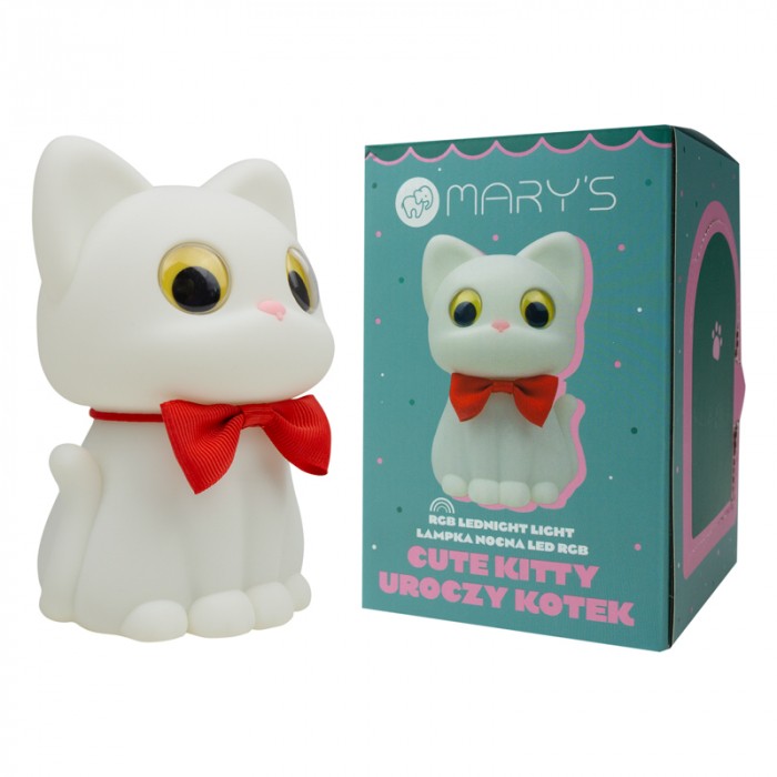 Mary's LED-Nattlampa Cute Kitten (USB-laddning)