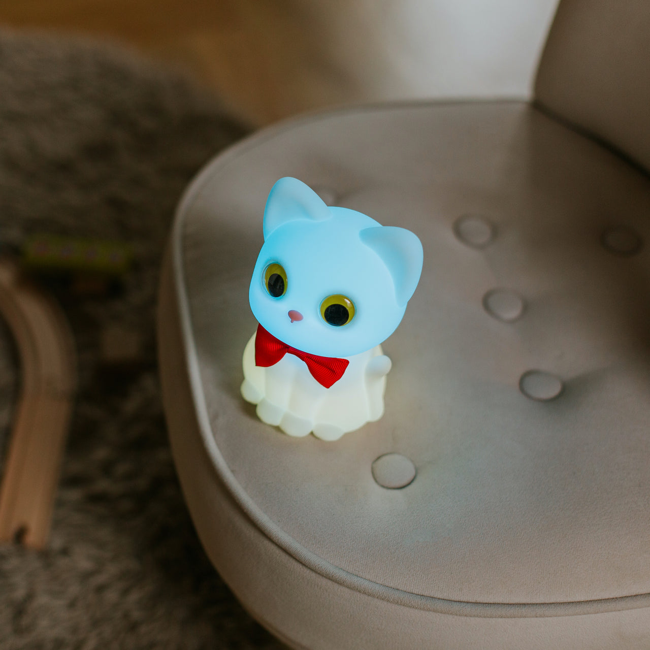 Mary's LED-Nattlampa Cute Kitten (USB-laddning)