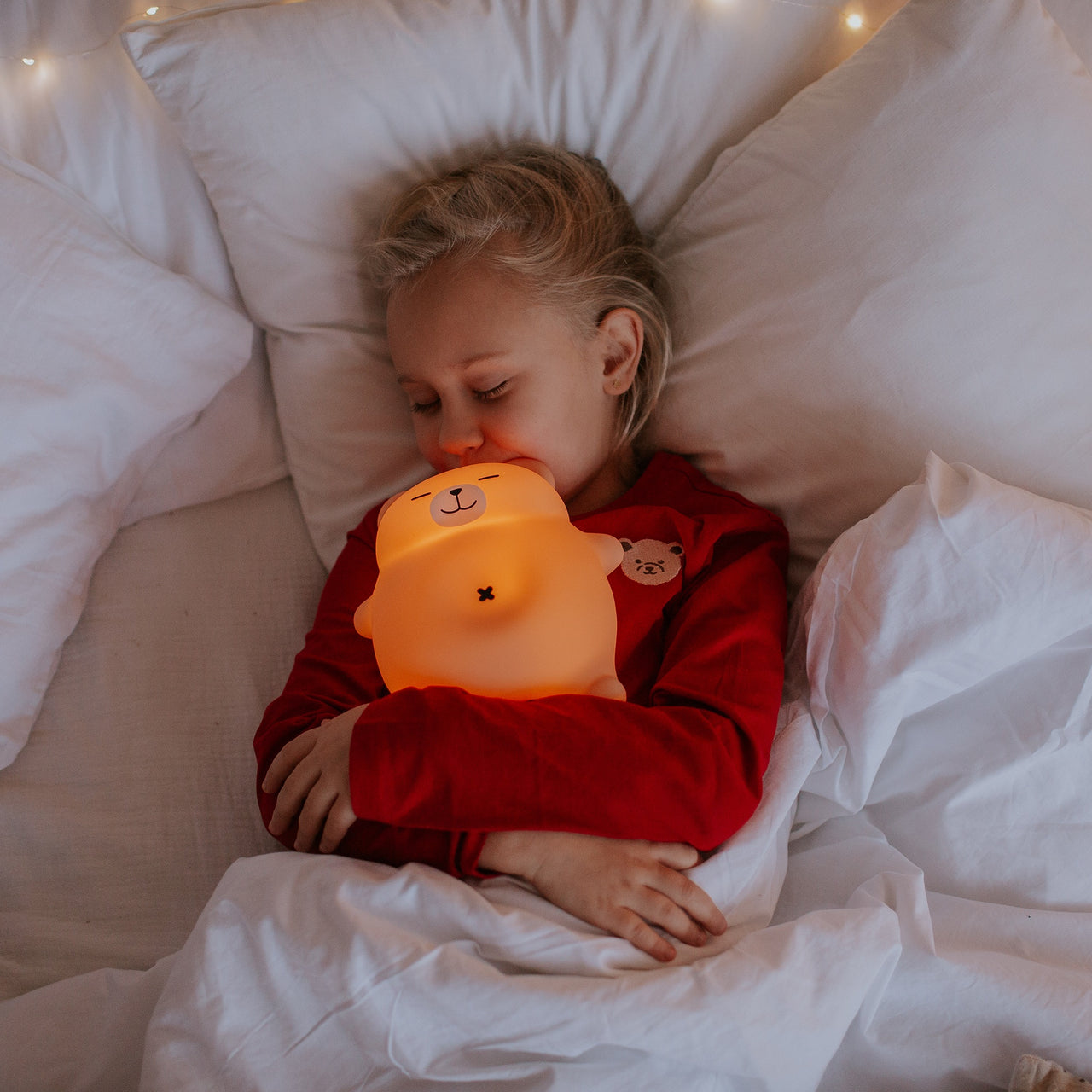 Mary's LED-Nattlampa Snarkande Nalle (USB-laddning)
