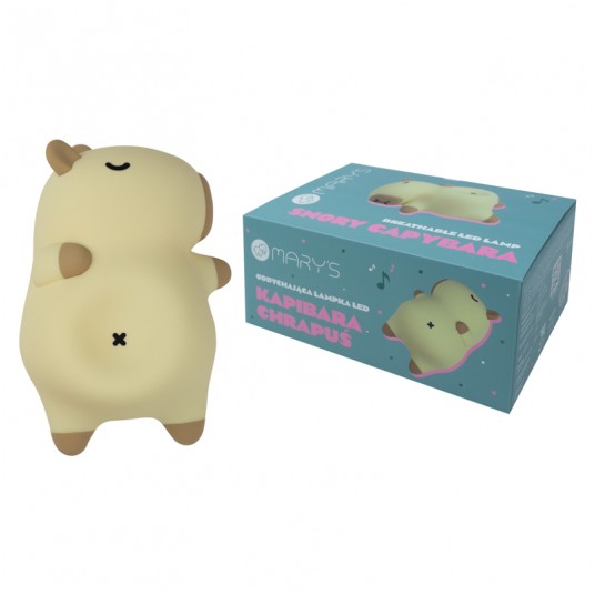Mary's LED-Nattlampa Snarkande Kapybara (USB-laddning)