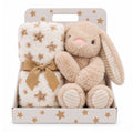 Carlo Baby gavesæt fleece tæppe & tøjdyr Beige Kanin